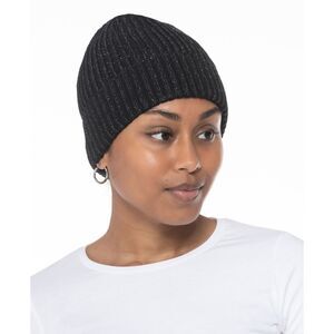 Style&Co Black‎ and Silver Knit Beanie One Size